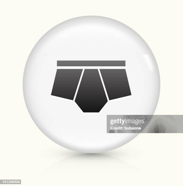 underwear icon on white round vector button - boxer briefs stock illustrations