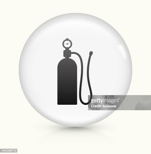 air tank icon on white round vector button - beige hose stock illustrations