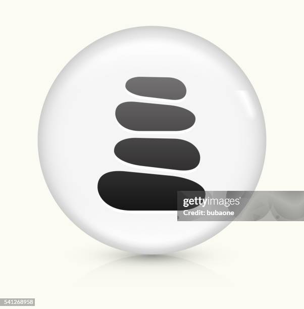 stone path icon on white round vector button - stone path stock illustrations