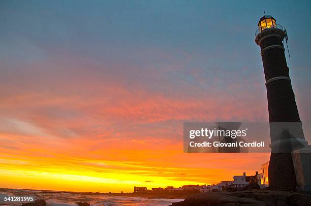 lighthouse, uruguay - jose ignacio lighthouse fotografías e imágenes de stock