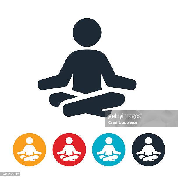 meditation icon - zen stock illustrations