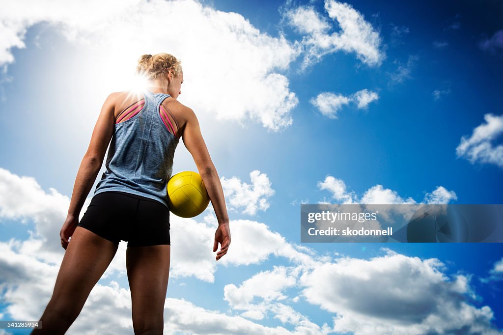 Beach Volleytball Girl Looking off