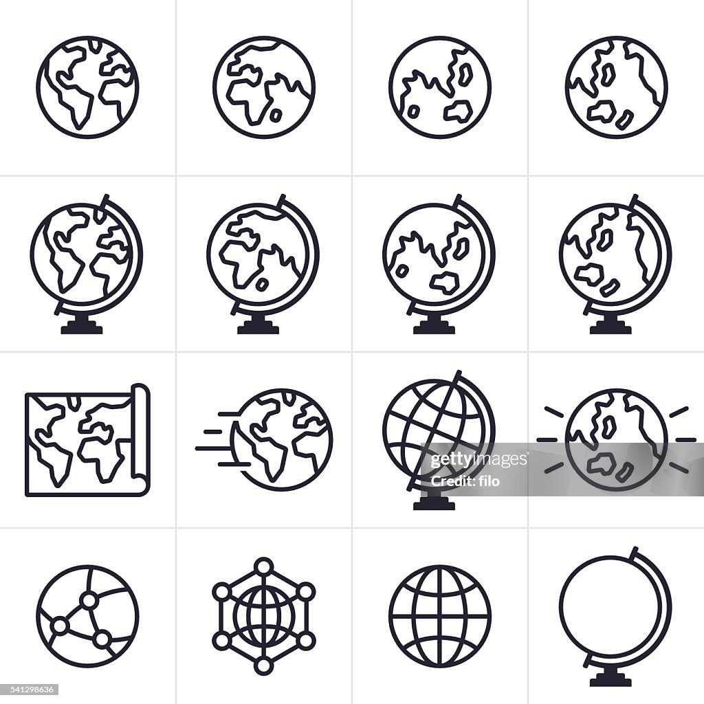 Globe and Earth Icons and Symbols