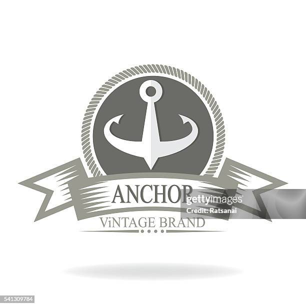 anchor badge icon - anchor athlete stock illustrations