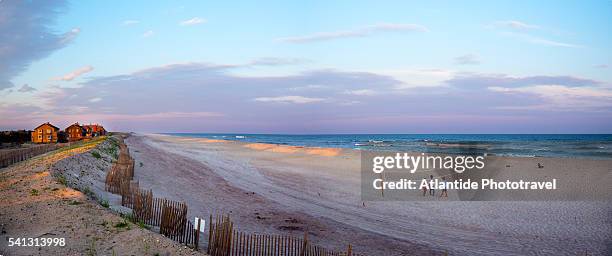 fire island, point o'woods, ocean side beach - fire eiland kustgebied stockfoto's en -beelden