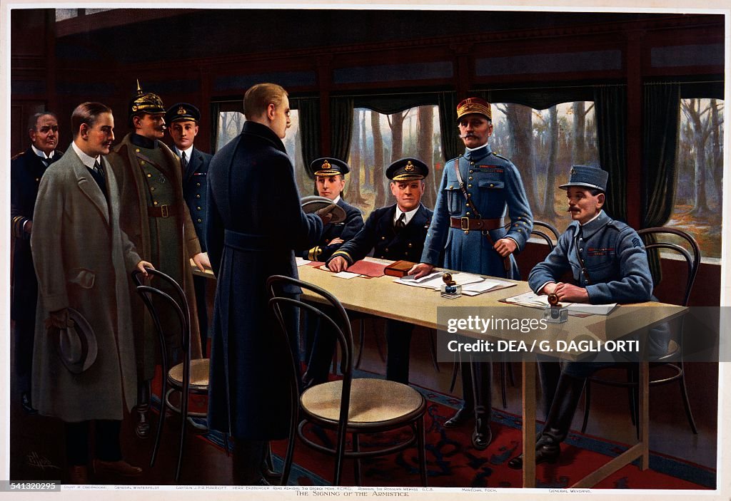 Signing of armistice in the railway carriage