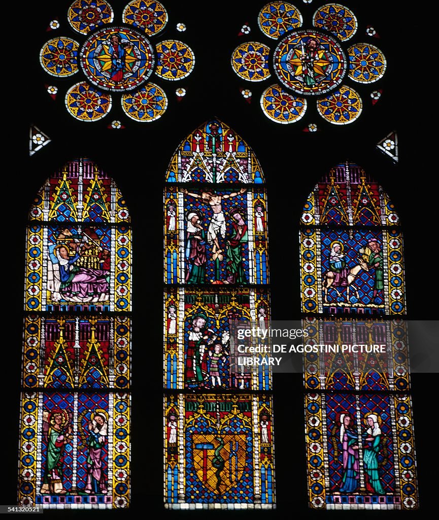 Glass windows of the Freiburg Minster...
