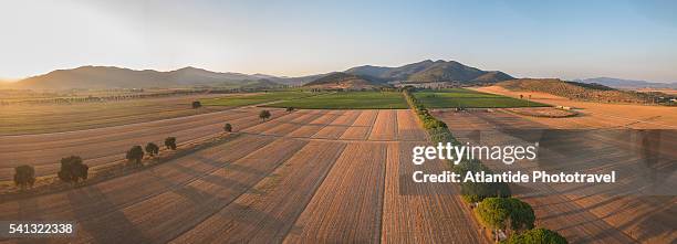 air view of la badiola - grosseto stock-fotos und bilder