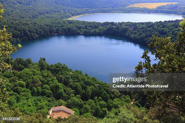 vulture - monticchio lakes. in the vulture mountain area. - basilicata region stock pictures, royalty-free photos & images