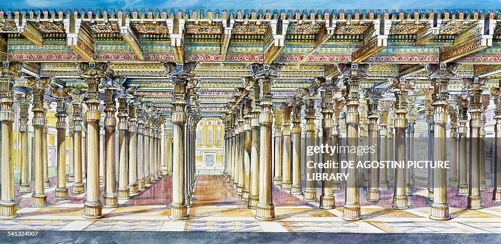 Hundred-column hall or Throne hall at Persepolis...