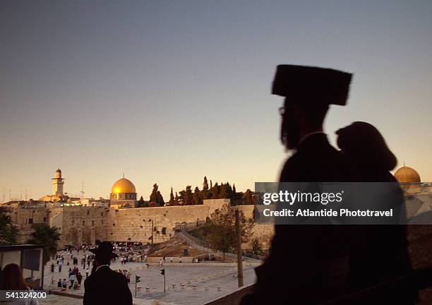 sabbath day at the western wall - wailing wall stock pictures, royalty-free photos & images