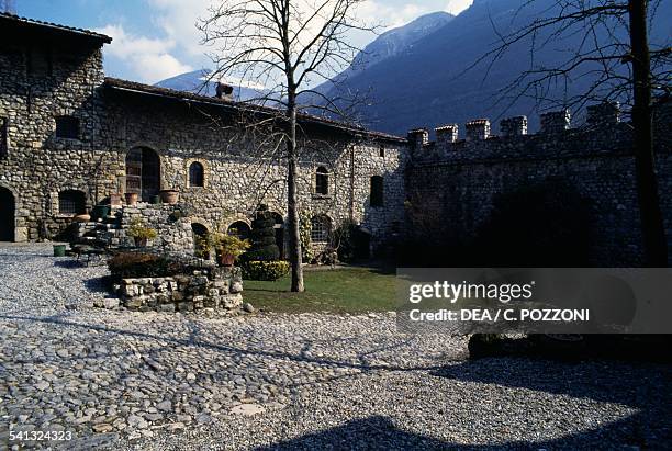 Medieval castle turned into a private residence, Monasterolo del Castello, Lombardy, Italy.