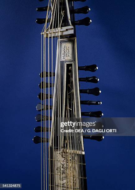 Small theorbo by Matteo Sellas. Venice, Italy, 17th century. Detail. Parigi, Conservatoire national superieur de musique et de danse de Paris