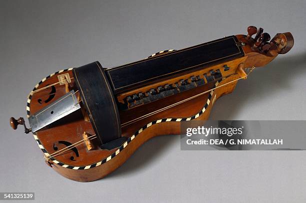 Hurdy-gurdy, before 1881, by Nicolas Colson . France, 19th century. Florence, Museo Strumenti Musicali Conservatorio Cherubini