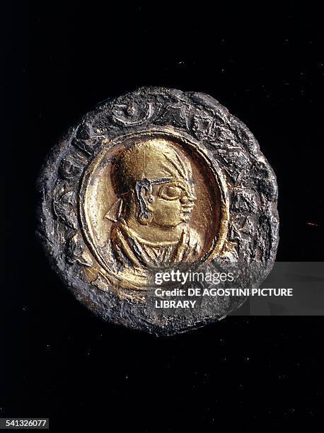 Axum coin, reverse with profile of King Aphilas. Kingdom of Axum, 4th century. London, British Museum