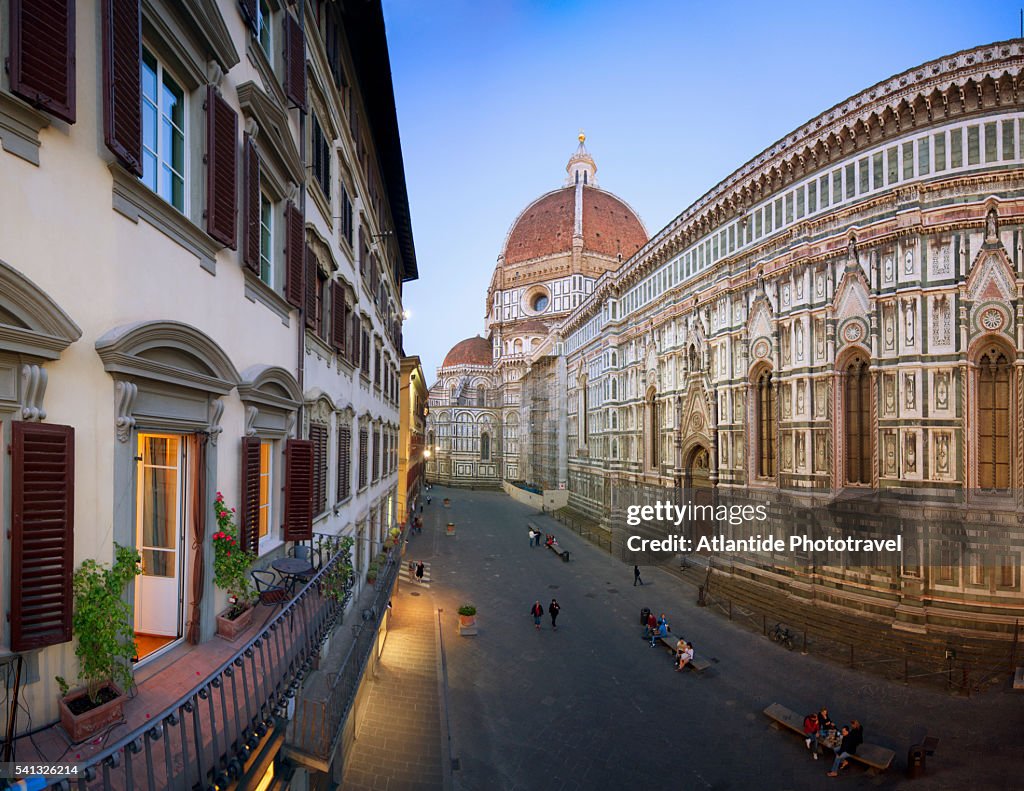 View of Duomo (Santa Maria del Fiore) from the terrace of Granduomo Hotel