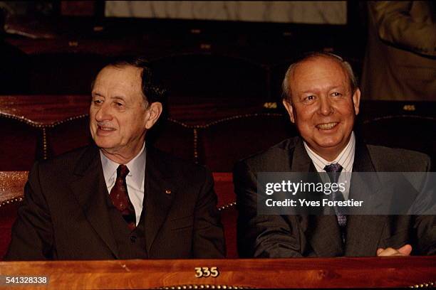 Philippe de Gaulle et Jean-Claude Gaudin dans la salle.