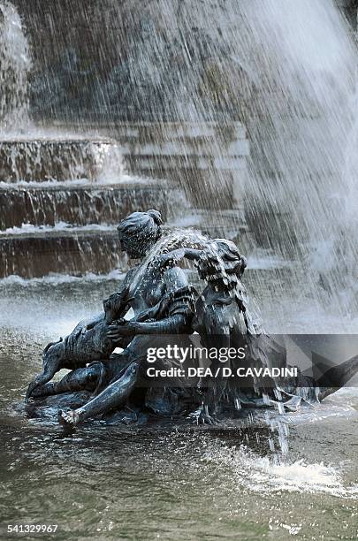 The fountain of Diana's Baths, the gardens of the Royal Palace of La Granja de San Ildefonso, 18th century, Castile-Leon, Spain. Detail.