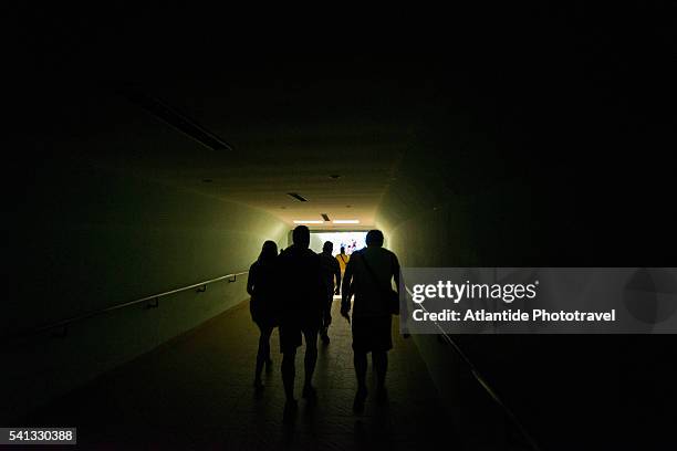 cu chi district, the main entrance of the tunnel - light at the end of the tunnel stock pictures, royalty-free photos & images