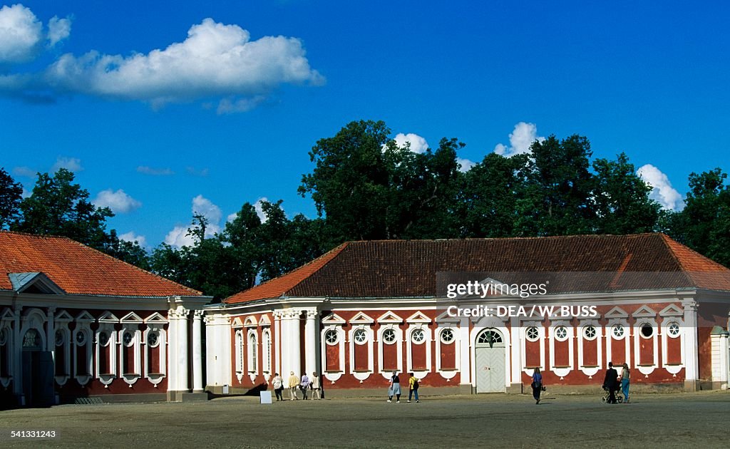 The main courtyard of Rundale palace...