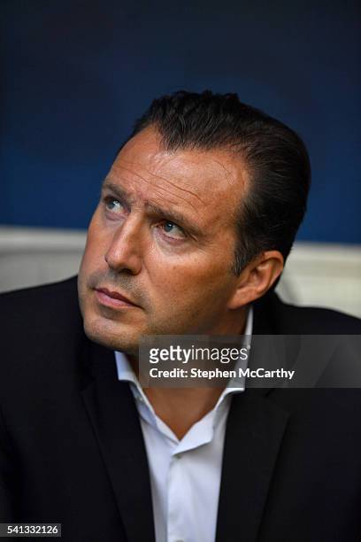 Bordeaux , France - 18 June 2016; Belgium manager Marc Wilmots during the UEFA Euro 2016 Group E match between Belgium and Republic of Ireland at...