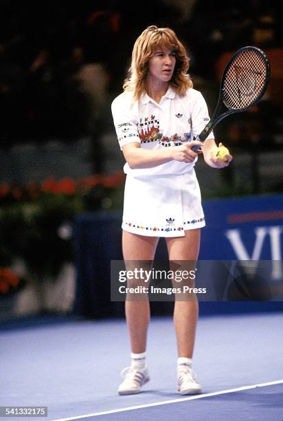 Steffi Graf during the 1988 Virginia Slims Championships at Madison Square Garden circa 1988 in New York City.