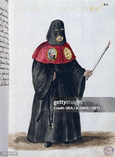 Confraternity of San Gaetano, founded on July 31, 1696 in the Parish church of St Fantino in Venice, Volume II, f 83, The costumes of Venetians of...