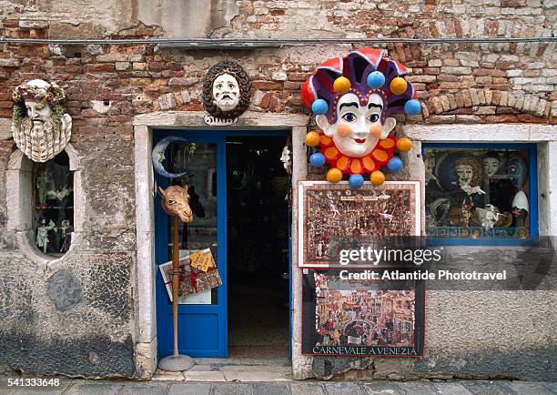 mondo novo mask shop of guerrino lovato - novo stock pictures, royalty-free photos & images