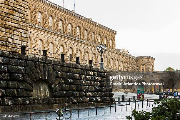 view of palazzo (palace) pitti - pitti stock pictures, royalty-free photos & images