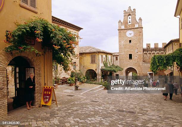 town of gradara - marche stock pictures, royalty-free photos & images