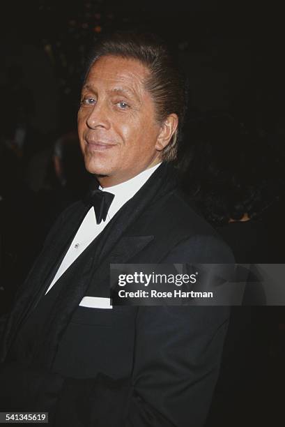 Italian fashion designer Valentino Garavani at a boutique party in New York, 1995.