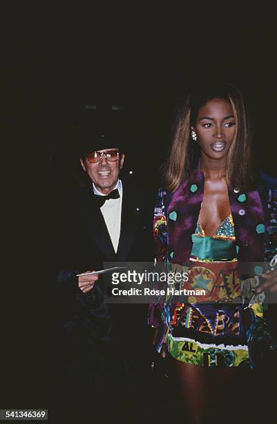 English fashion model Naomi Campbell and American fashion photographer Francesco Scavullo attend the Costume Institute Gala at the Metropolitan...