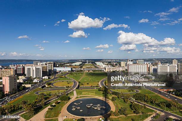 view of the town from brasilia tv tower - brasilia fotografías e imágenes de stock