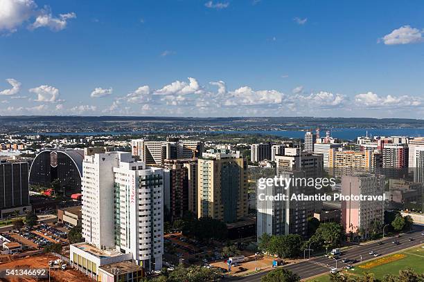 view of the town from brasilia tv tower - brasilia stock pictures, royalty-free photos & images
