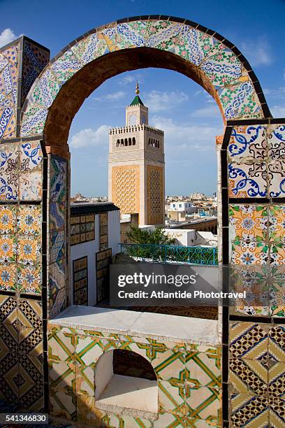 al-zaytuna mosque or zitouna mosque - mosque of tunis stock pictures, royalty-free photos & images