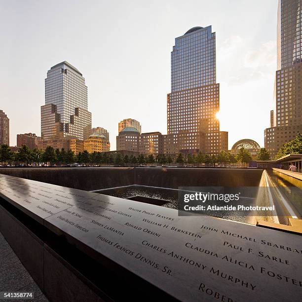 manhattan, ground zero memorial - ground zero stock pictures, royalty-free photos & images