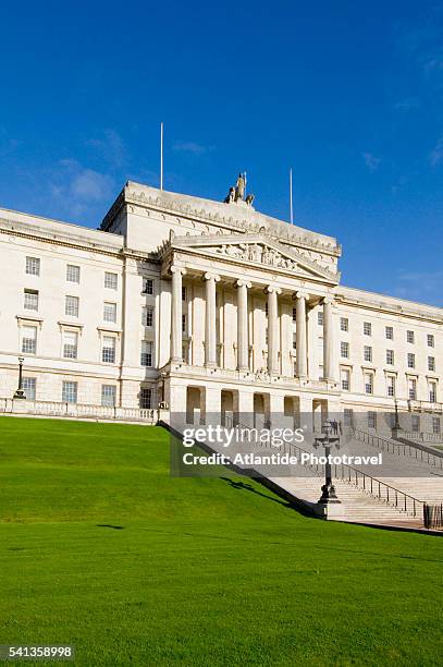 parliament buildings in belfast - northern ireland assembly buildings stock pictures, royalty-free photos & images