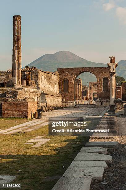 pompeii archaeological site - pompeya fotografías e imágenes de stock