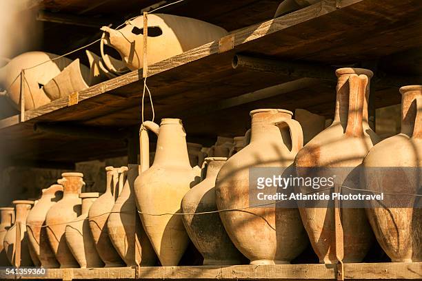 pompeii archaeological site - archaeology stock pictures, royalty-free photos & images