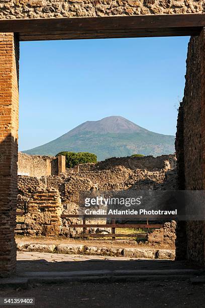 pompeii archaeological site - vesuvius ストックフォトと画像