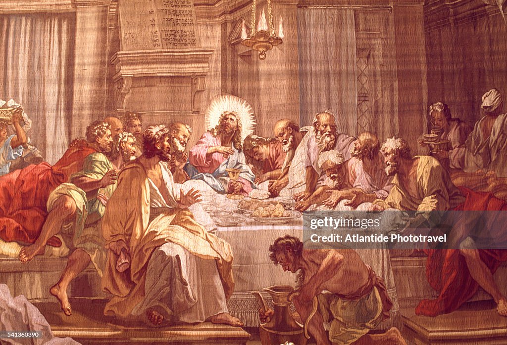 Detail of Last Supper Tapestry at Palazzo del Quirinale