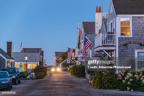 view of nantucket village - massachusetts imagens e fotografias de stock