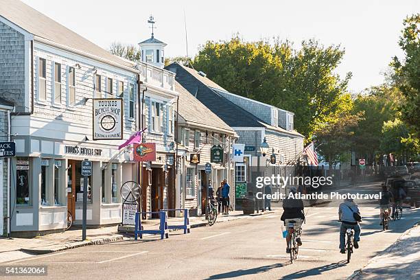 view of nantucket village - nantucket stockfoto's en -beelden