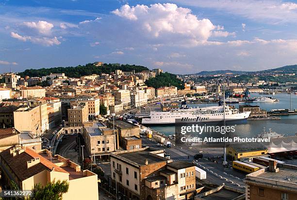 ancona and harbor - porto foto e immagini stock