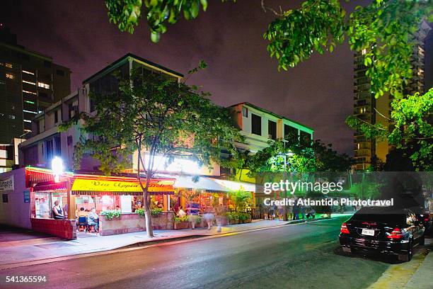 bars on ashford drive in san juan - condado beach stock pictures, royalty-free photos & images