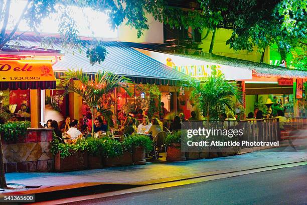 bars on ashford drive in san juan - condado beach stock pictures, royalty-free photos & images