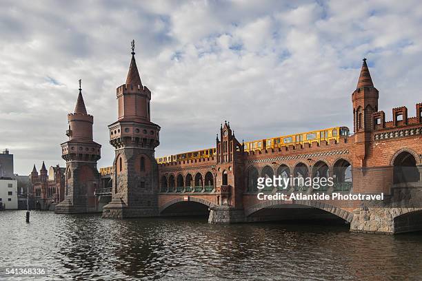 oberbaumbrucke - berlin stock pictures, royalty-free photos & images