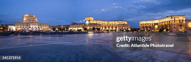 republic square - the capital of the armenian city stock pictures, royalty-free photos & images