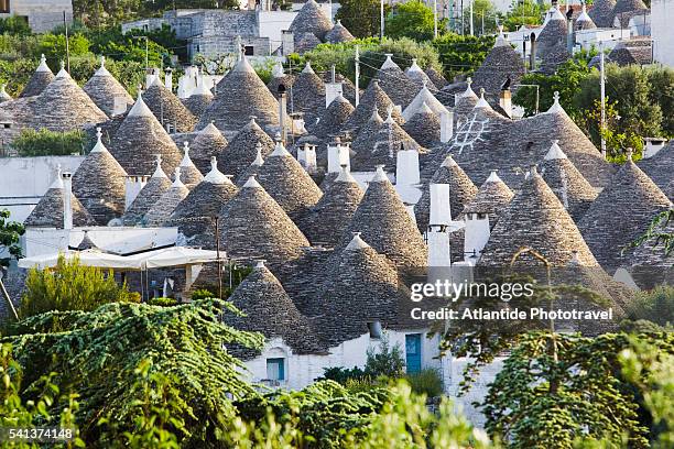 trulli in alberobello - alberobello foto e immagini stock