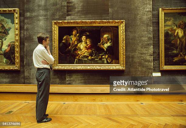 royal museums of fine arts, jacob jordaens and antoon van dyck hall - art gallery stock pictures, royalty-free photos & images